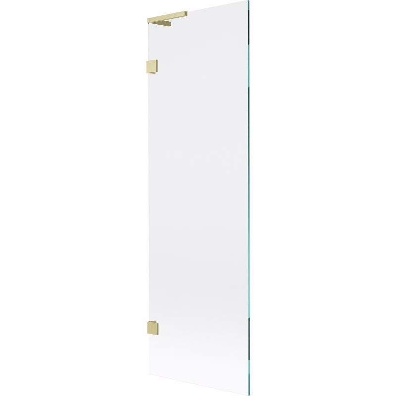 MEXEN/S - Lunar L vaňová zástena FIX 60 x 150, transparent, zlatá kartáčovaná 897L-060-000-55-00