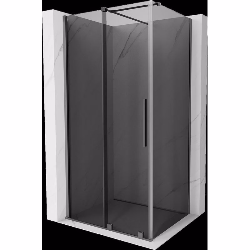 MEXEN/S - Velár sprchovací kút, posuvné dvere 110 x 85, grafit, grafit metal 871-110-085-41-95