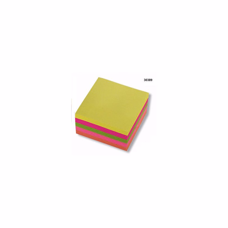 Bloček samolepiaci 76x76mm 5 neón farieb 5x80 listov Concorde