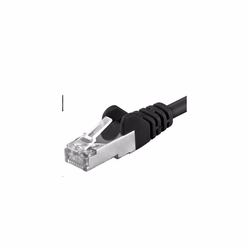 PREMIUMCORD Patch kábel CAT6a S-FTP, RJ45-RJ45, AWG 26/7 5m čierna