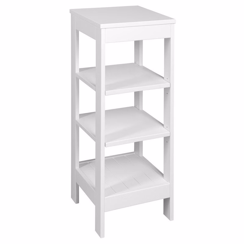 AQUALINE - ETIDE policový regál 36x86x36 cm, biela mat ET086