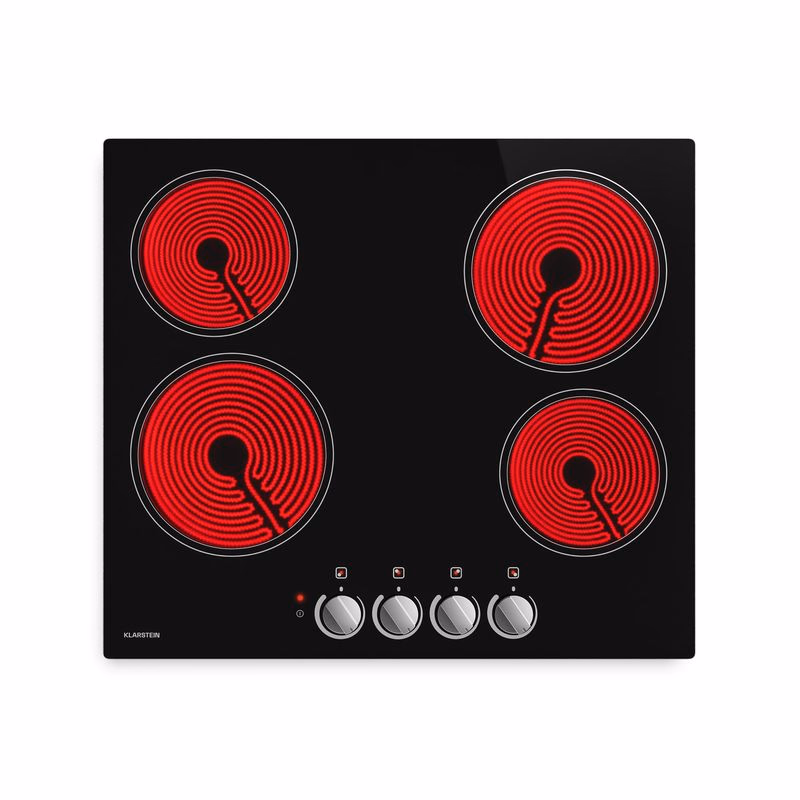 Klarstein EasyCook sklokeramická varná doska | 4 varné zóny | 6000 W | 11 úrovní výkonu | 60 cm