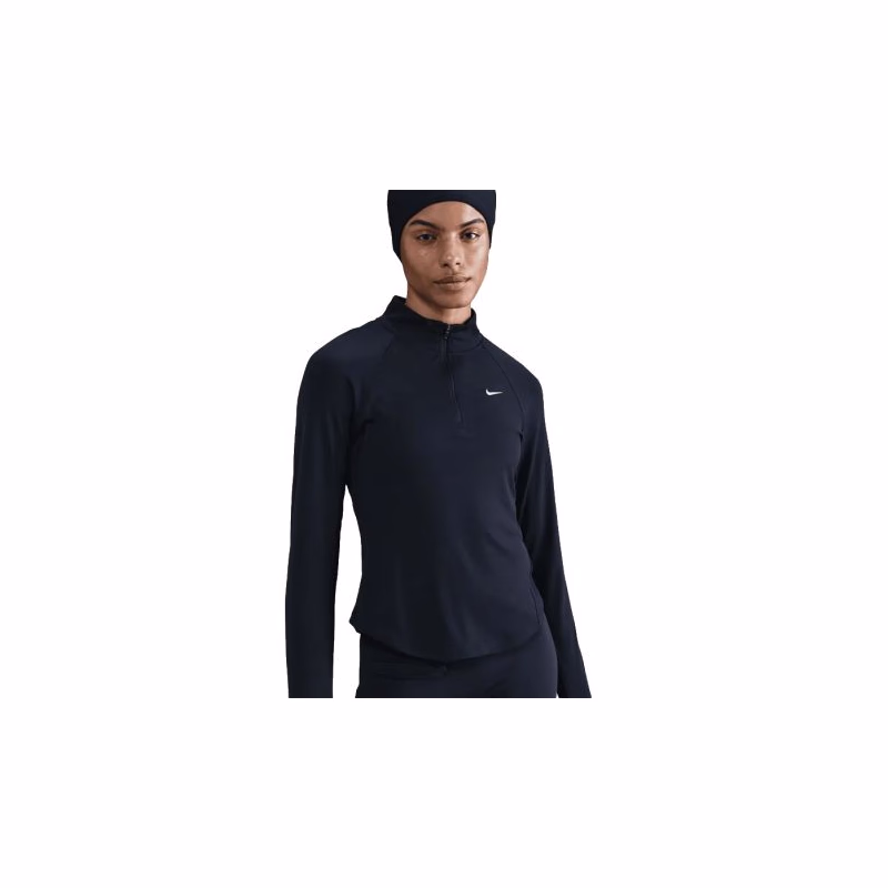 Dámska bežecká mikina s 1 2 zipsom NIKE W NK TEMPO SWSH HBR DF HZ TOP BLACK WHITE