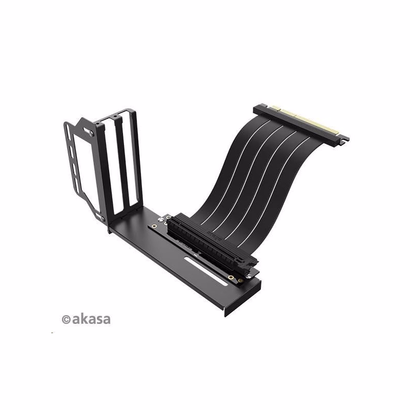 AKASA RISER BLACK PRO, Vertical GPU Holder + Premium PCIe 3.0 Riser cable