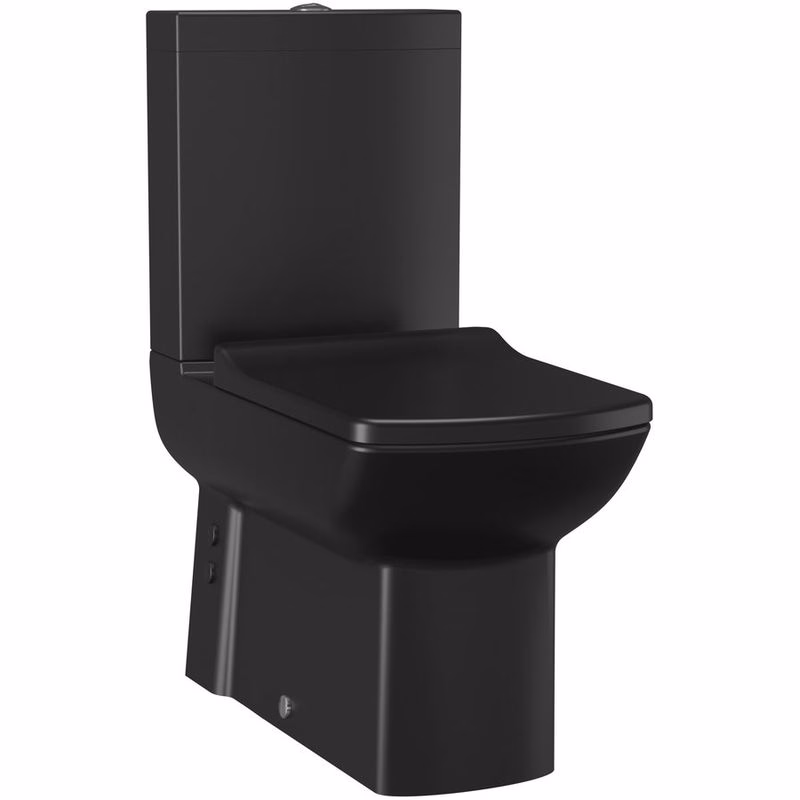 SAPHO - LARA WC kombi, spodný/zadný odpad, splachovací mechanizmus, čierna matná LR360