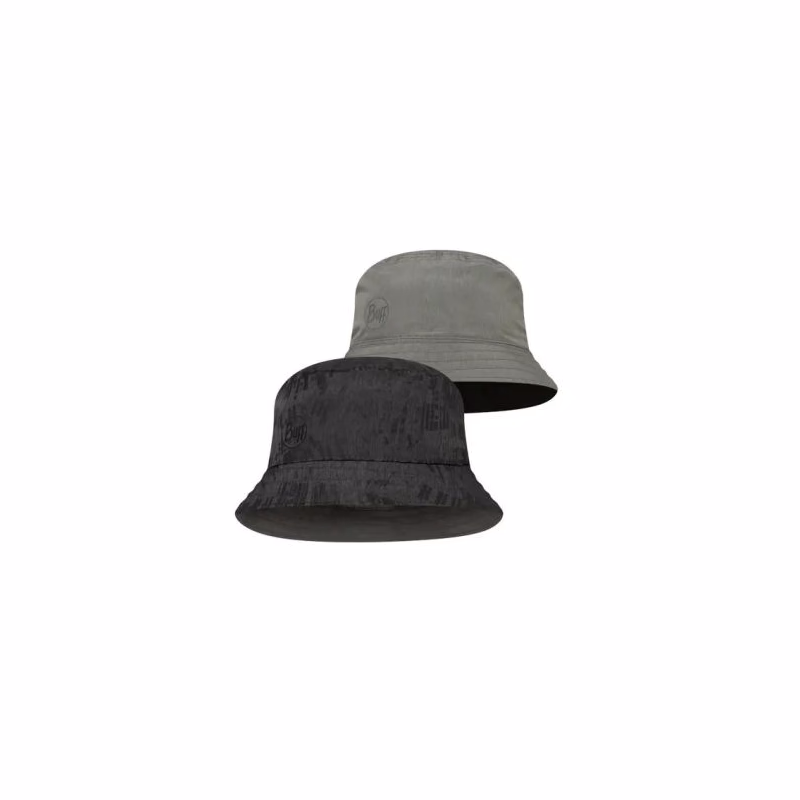 Klobúk BUFF TRAVEL BUCKET HAT GLINE BLACK-GREY