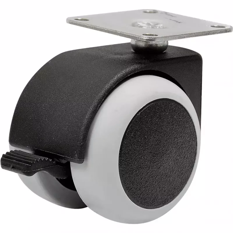 Nábytkové koliesko  50 mm/40 kg  s doštičkou, brzda