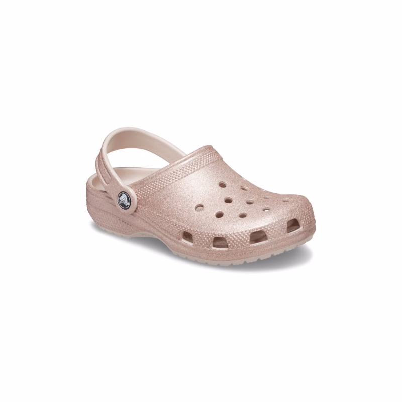 Dievčenské kroksy (rekreačná obuv) CROCS Classic Glitter Clog K quartz glitter