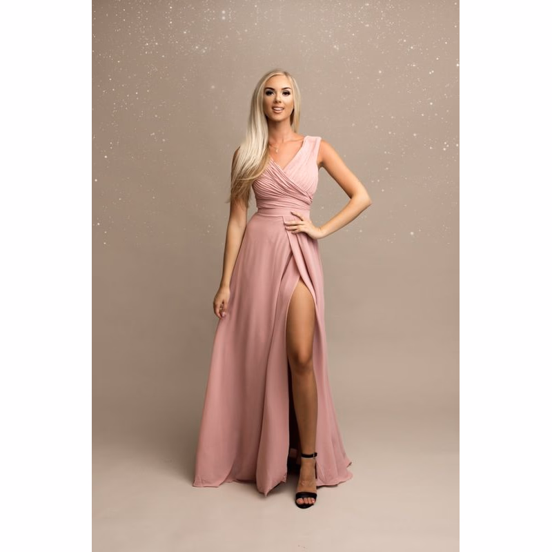 Eva & Lola Staroružové spoločenské šifónové šaty Veľkosť: XXXL