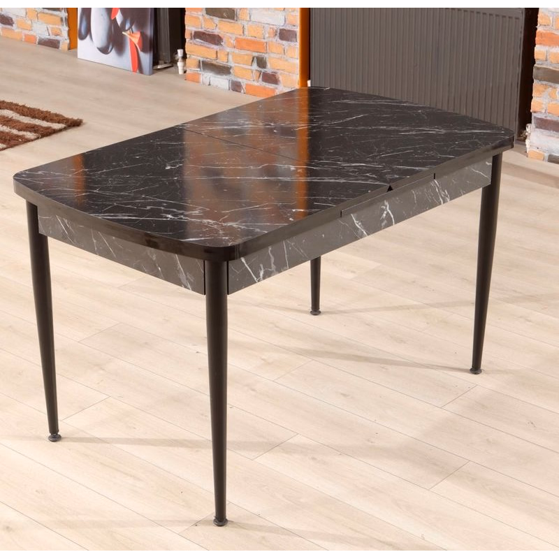 Extendable Dining Table Trend Bendır - Black, White
