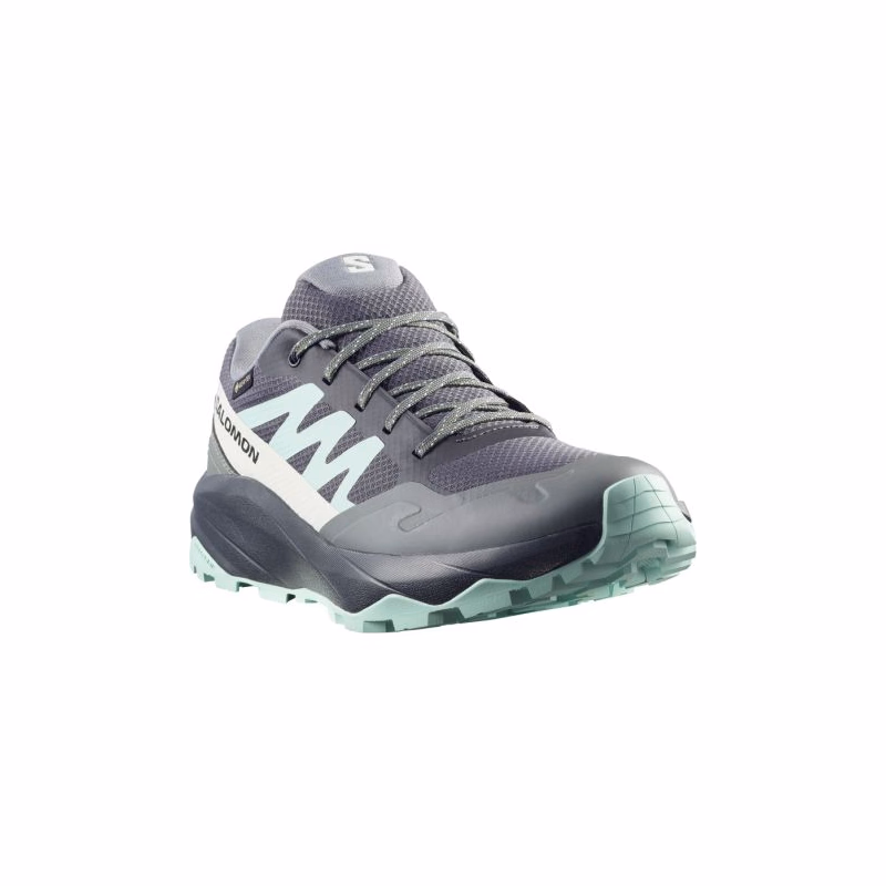 Dámska nízka turistická obuv SALOMON Outscape GTX W asphalt clearly aqua lichen