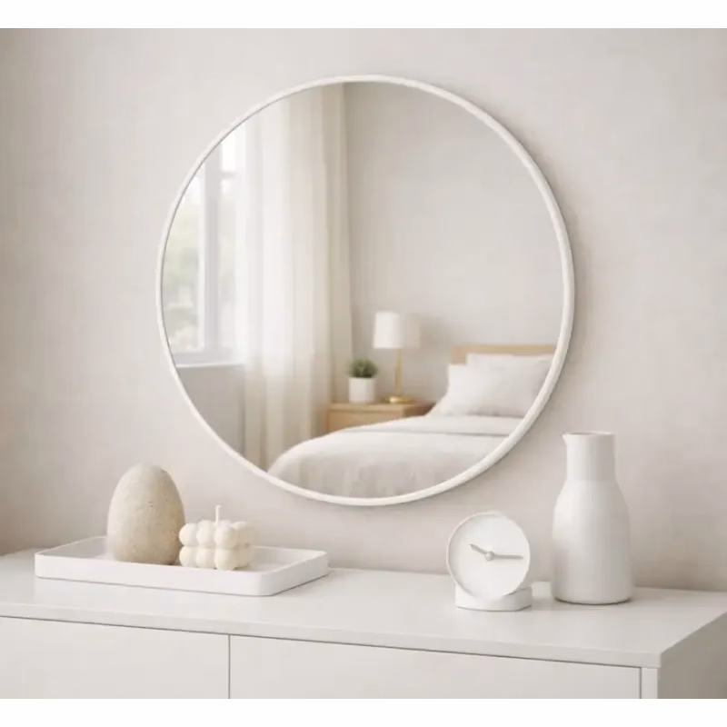 Okrúhle dekoratívne zrkadlo FI80 WHITE