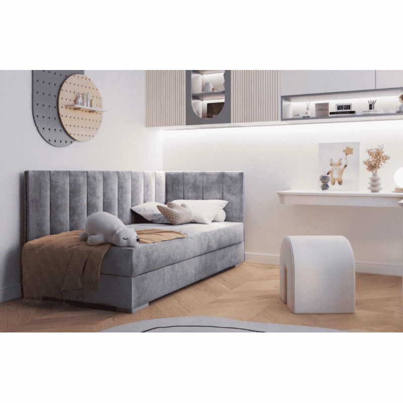 ArtBed Detská posteľ COIMBRA III | sivá 90 x 200 cm Prevedenie: pravé