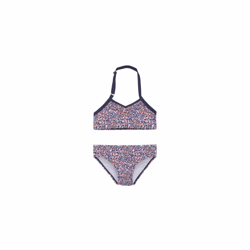 Dievčenské plavky COLOR KIDS Bikini, AOP, salmon rose