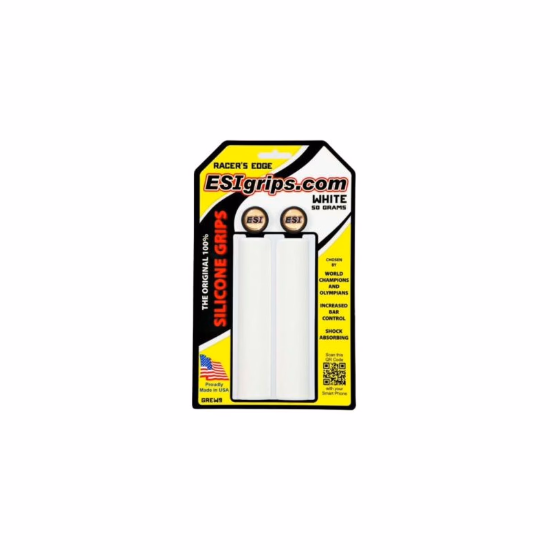 Rukoväte na riadidlá ESI Racers Edge White