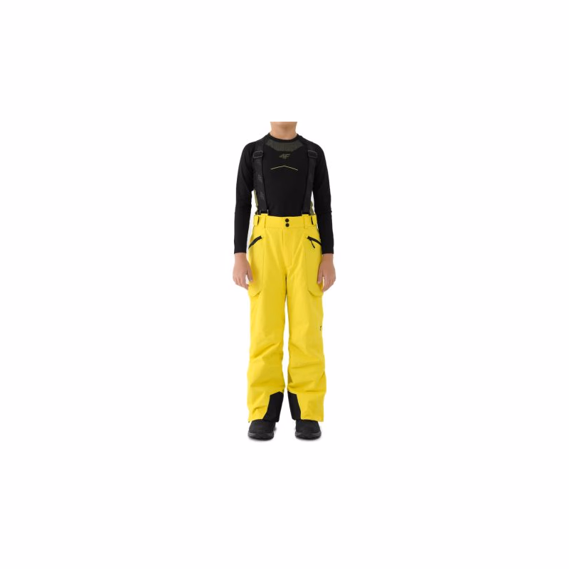Chlapčenské lyžiarske nohavice 4F JUNIOR TROUSERS FNK M0953-4FJWAW25TFTRM0953-71S-YELLOW