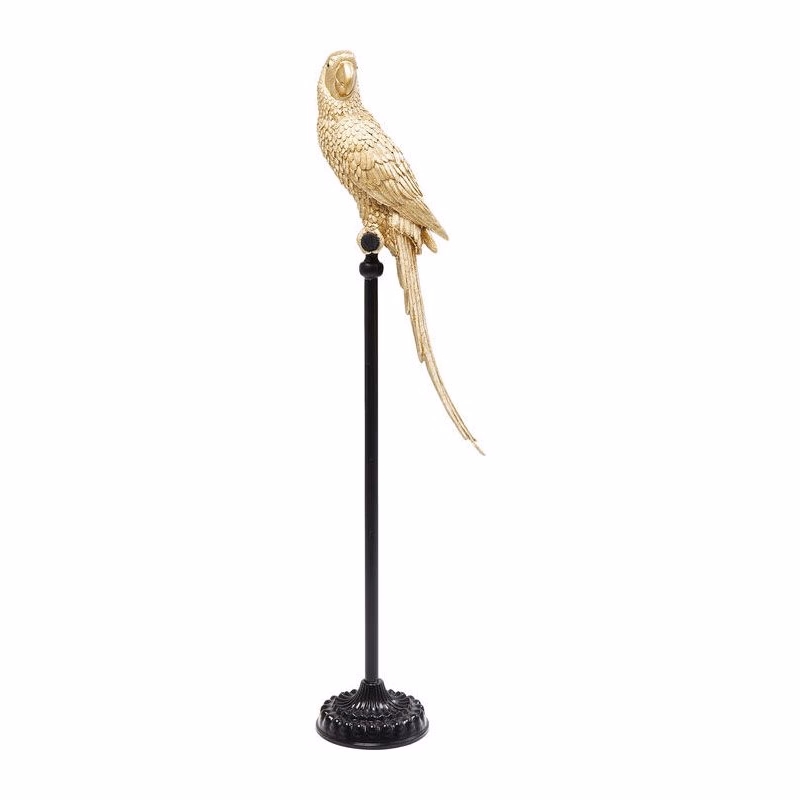 Parrot dekorácia zlatá