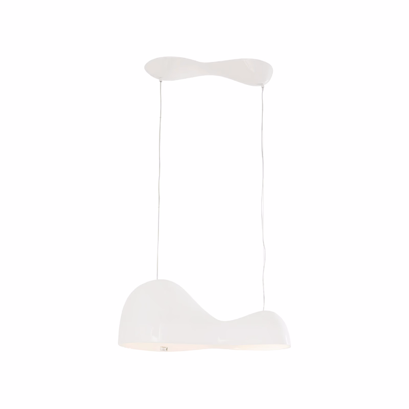 Závesná lampa Cloud Beam Double biela 100 cm