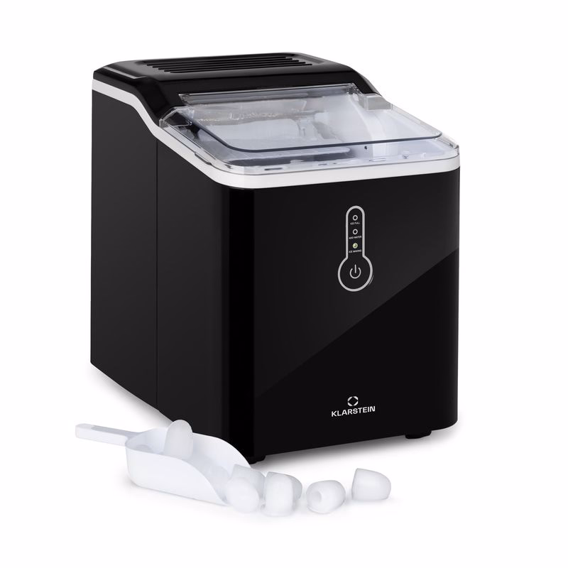 Klarstein Chillout, výrobník ľadu, oblé kúsky ľadu, 12 kg/24 h, nádrž 1,5 l, 1,5 l, čierny
