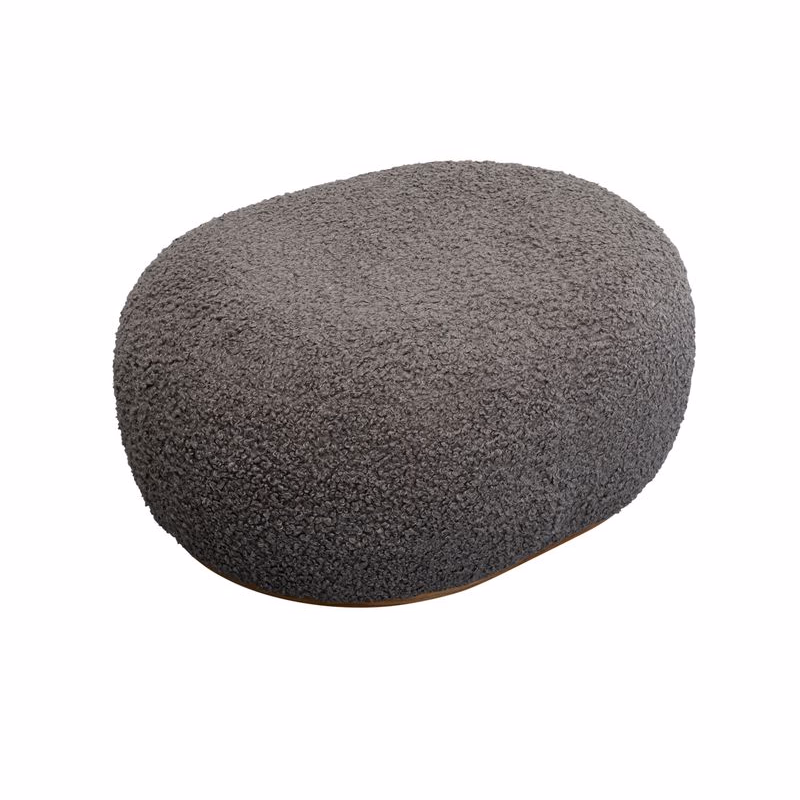 Pebble Boucle taburetka sivá