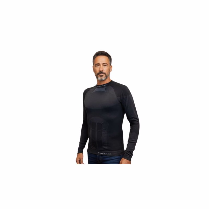 Pánske termo tričko s dlhým rukávom BLIZZARD Essential mens long sleeve, anthracite