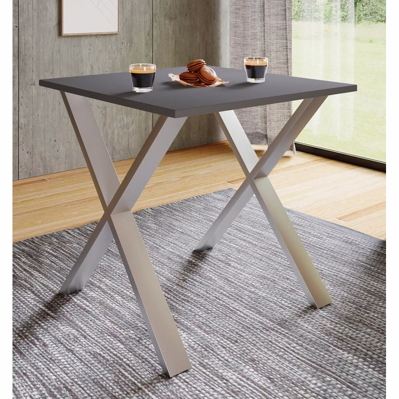 Jedálenský stôl Xona 80x50 X-legs, antracit