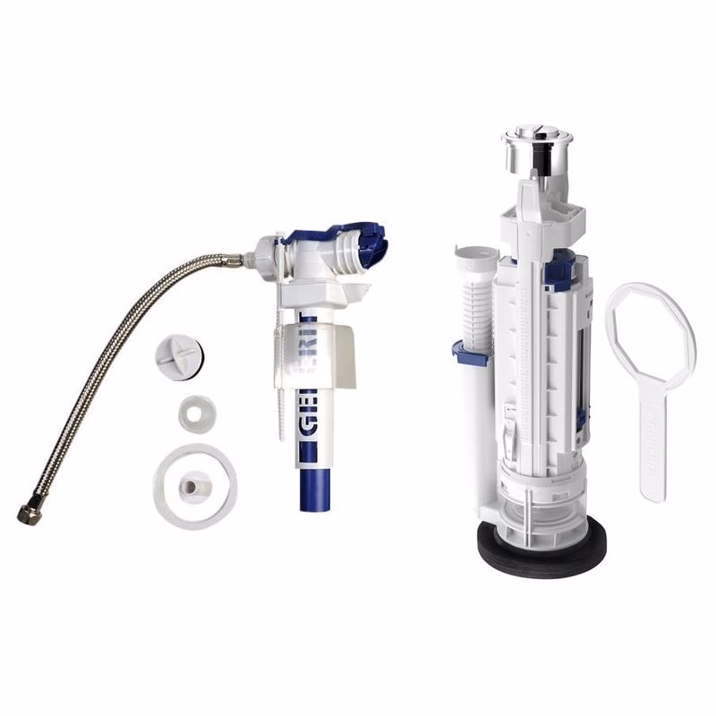 KERASAN - Splachovacia súprava s DUAL tlačidlom, spodné napúšťanie 3/8", chróm 752101