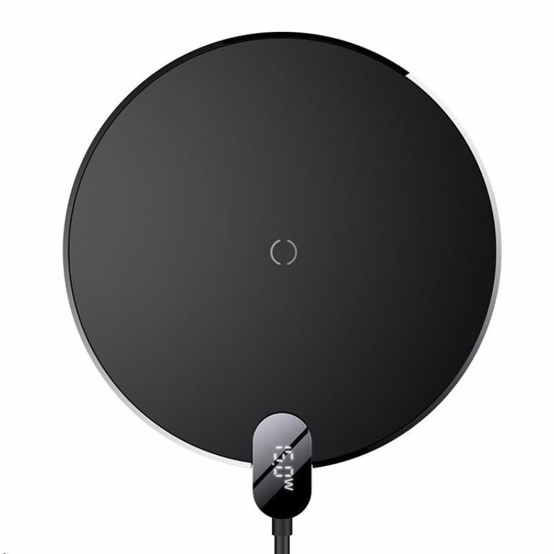 Baseus bezdrôtová nabíjačka Digital LED Gen 2 15W čierna