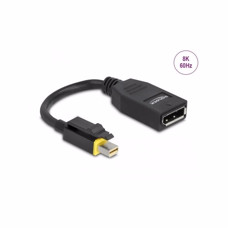 Delock Mini DisplayPort 1.4 na DisplayPort adaptér s aretáciou 8K 60 Hz