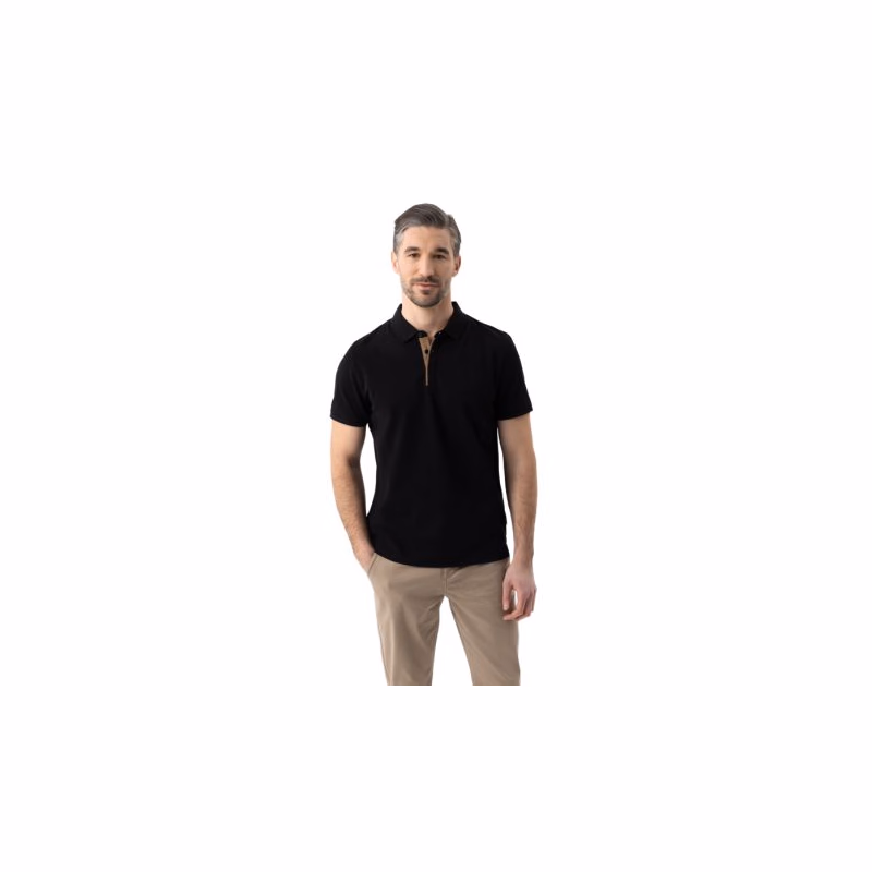 Pánske polo tričko s krátkym rukávom VOLCANO O-MOLTI-BLACK