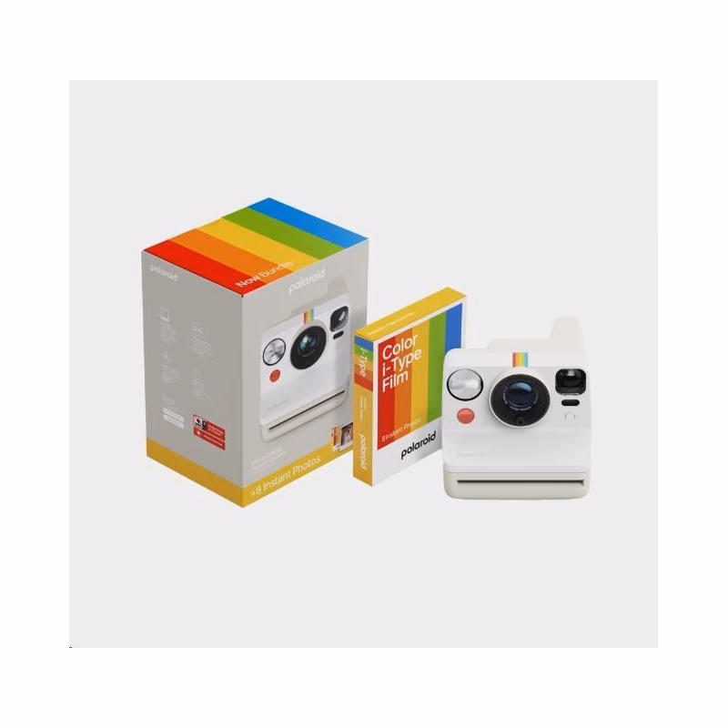 Polaroid Now Gen 3 Pebble White bundle with Color Film (8 photos)