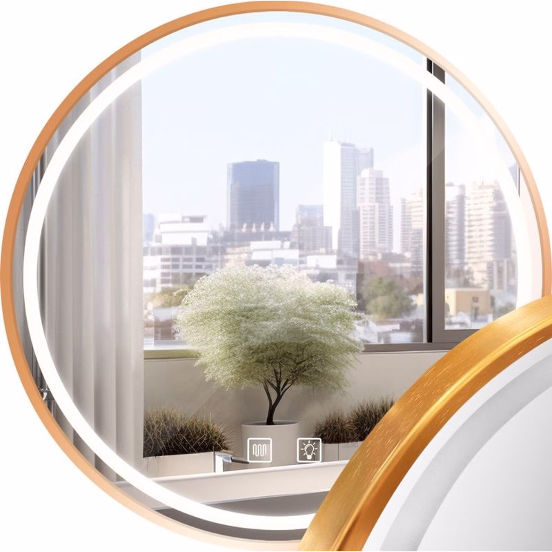 REA - Zrkadlo LED 70cm MMJ BRUSH ROSE GOLD HOM-05507