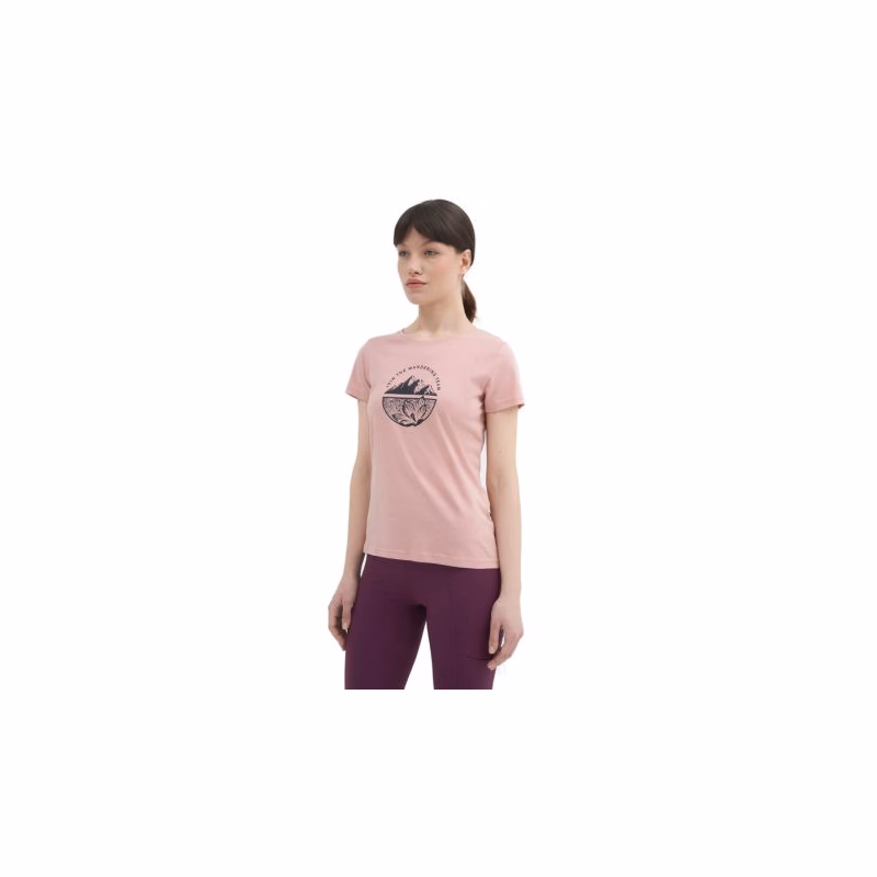 Dámske turistické tričko s krátkym rukávom 4F TSHIRT F348-56S-LIGHT PINK