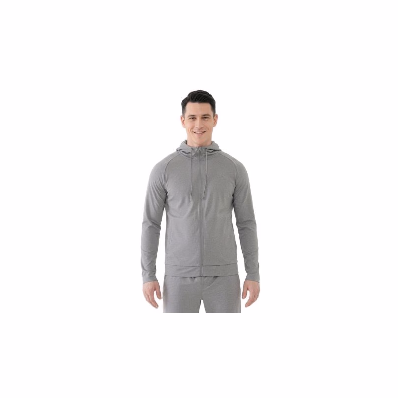 Pánska tréningová mikina so zipsom 4F SWEATSHIRT FNK M631-25M-GREY MELANGE