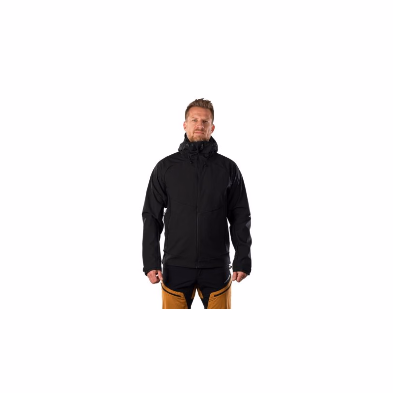 Pánska turistická bunda s kapucňou NORTHFINDER CLIFTON 270blackblack
