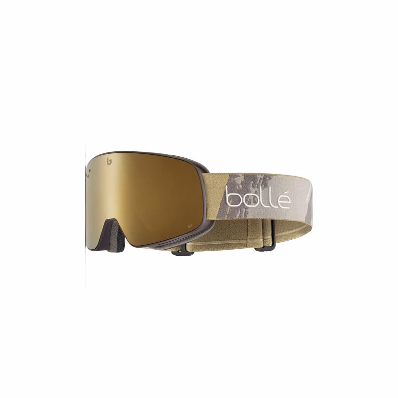 Lyžiarske okuliare BOLLE NEVADA Rock Camo Matte - Gold cat 3