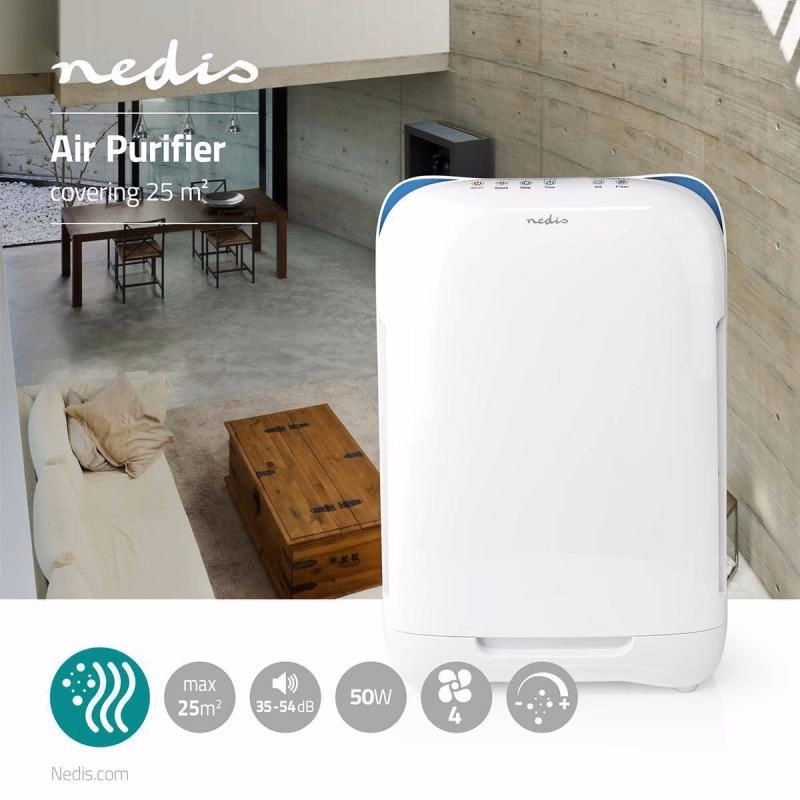 Nedis AIPU200CWT - Čistič Vzduchu | 25 m2 | 35 – 54 dB | Indikátor Kvality Vzduchu