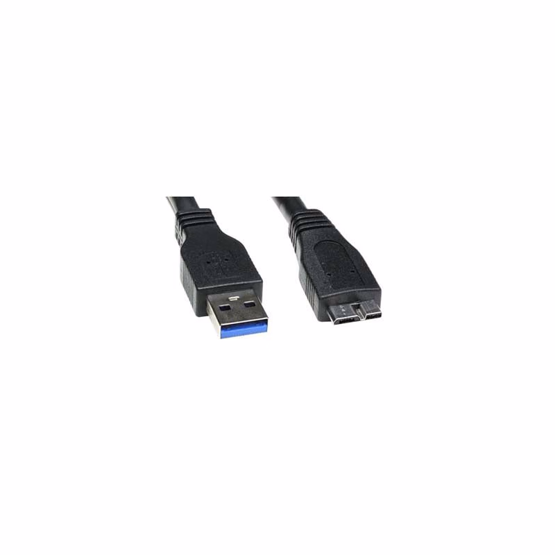 Logo USB kábel (3.0), USB A samec - USB micro B samec, 2m, černý, blister, DOPRODEJ