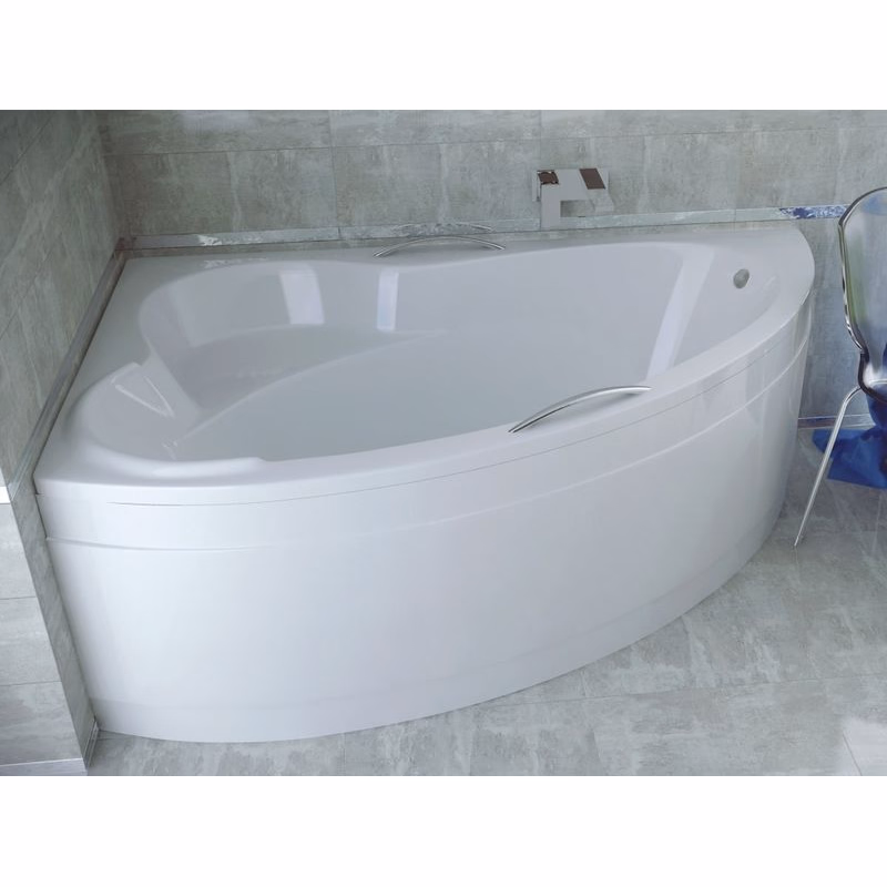 BESCO - Asymetrická vaňa ADA - Nožičky k vani - S nožičkami, Rozmer vane - 140 × 90 cm, Spôsob prevedenia - Pravé VANADA140P+OLVPINOZ