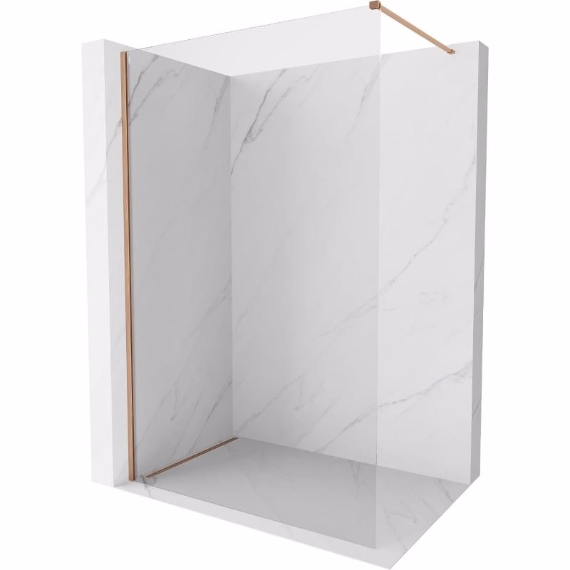 MEXEN/S - Kyoto-X Sprchová zástena WALK-IN 100 x 200, transparent 10 mm, meď kartáčovaná 800-100-101-65-00-X