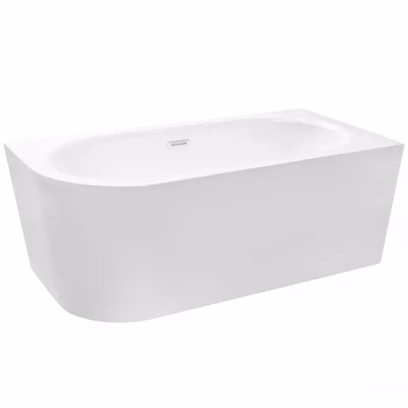 Voľne stojaca vaňa nástenná Avita A-Line 160P + sifón klik-klak čierna