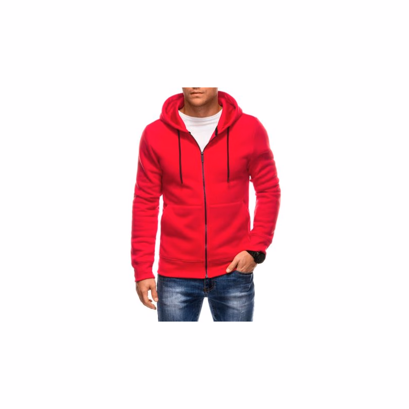 Pánska mikina so zipsom EDOTI Sweatshirt EM-SSBZ-0101 V-4 red