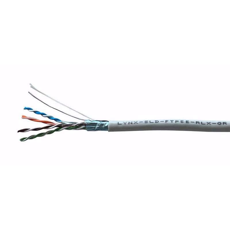 FTP kábel LYNX REELEX AIR, Cat5E, drôt, PVC, Eca, sivý, 305m