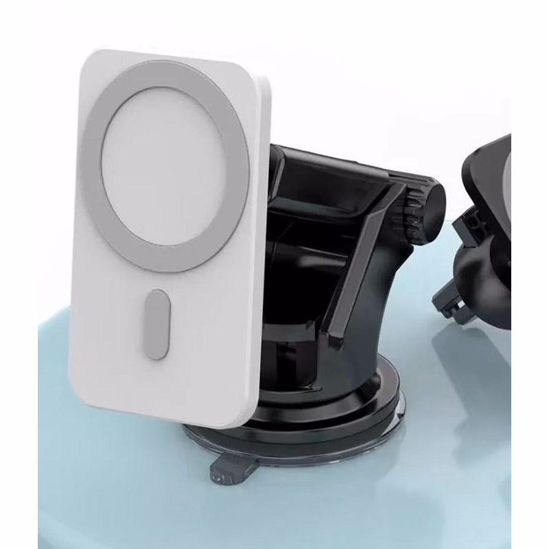 1stCOOL bezdrôtová QI nabíjačka 15W, magnetická, do auta, MagSafe kompatibilná, biela