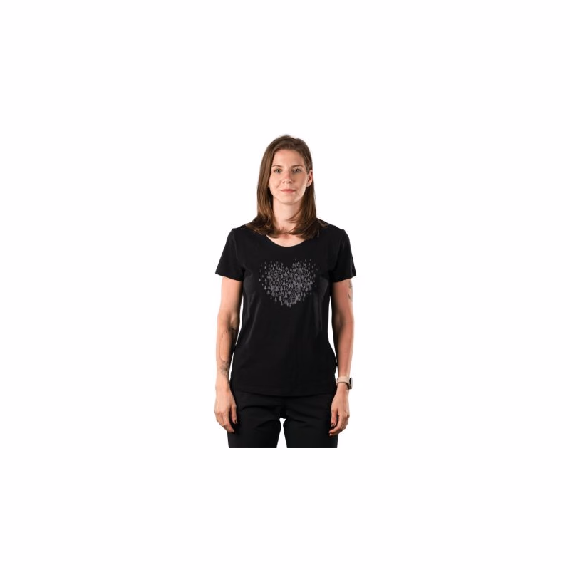 Dámske turistické tričko s krátkym rukávom NORTHFINDER GUADALUPE-301darkgrey