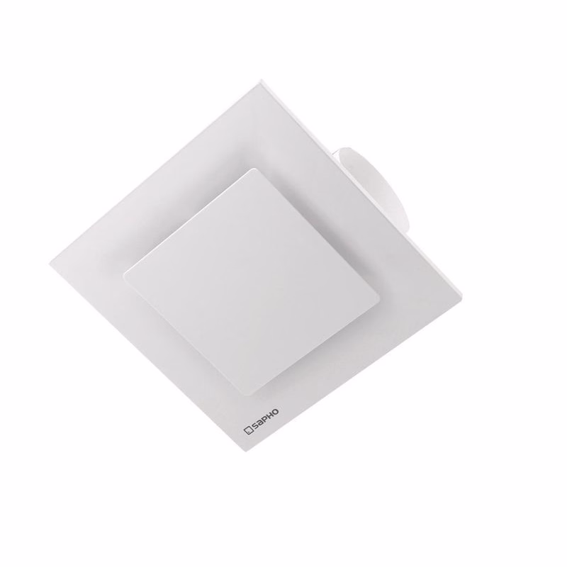 SAPHO - TECTO stropný axiálny ventilátor s časovačom, 20W, potrubie 100, biela TC202