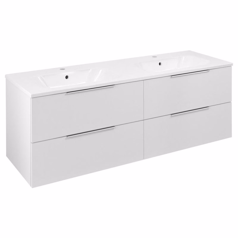 SAPHO - CIRASA umývadlová skrinka 139,6x52x46cm, biela lesk CR141-3030-21