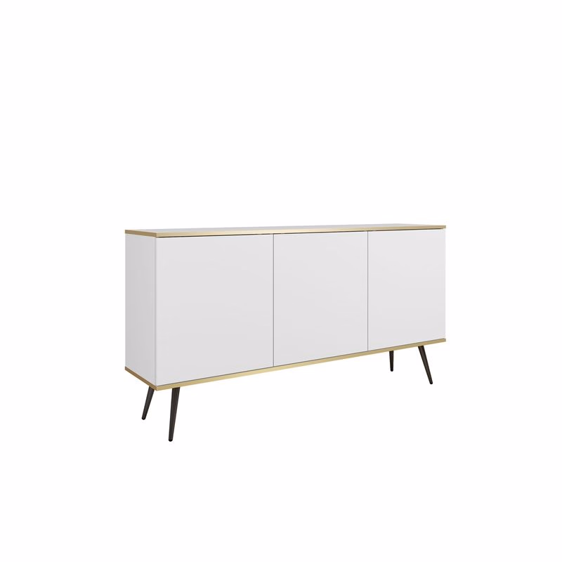 ArtPS Komoda BIJOU K-160 | biela / čierne nohy
