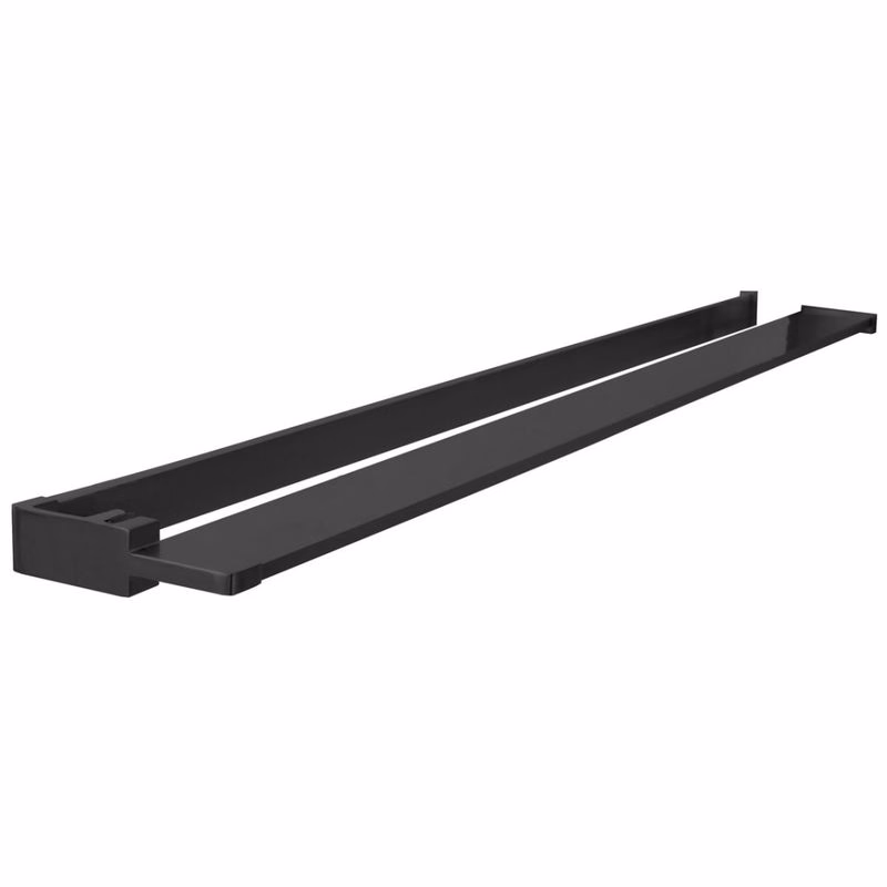 POLYSAN - Polička, prispôsobiteľná pre Walk-in sprchovú zástenu 60-140cm, čierna mat EG1425