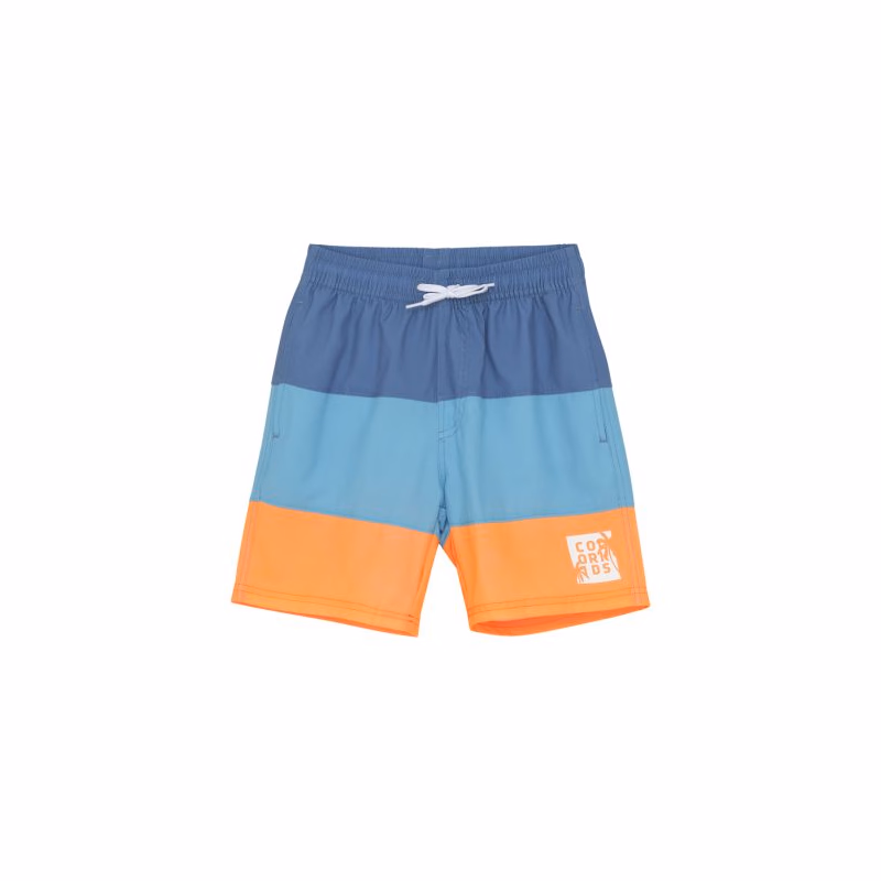 Plavky COLOR KIDS Swim Long Shorts, Colorblock-7452-River Blue